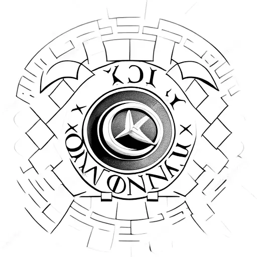 A Banker's Hand Holding A Stack Of Money In The Shape Of A Mercedes Logo