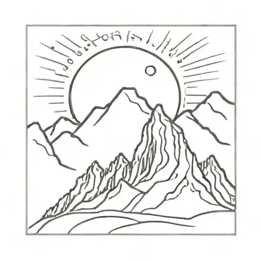 Grand Teton Mountains With The Sun Raising And A River Flowing