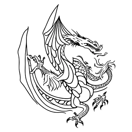 Sheet Music Forming The Shape Of A Dragon