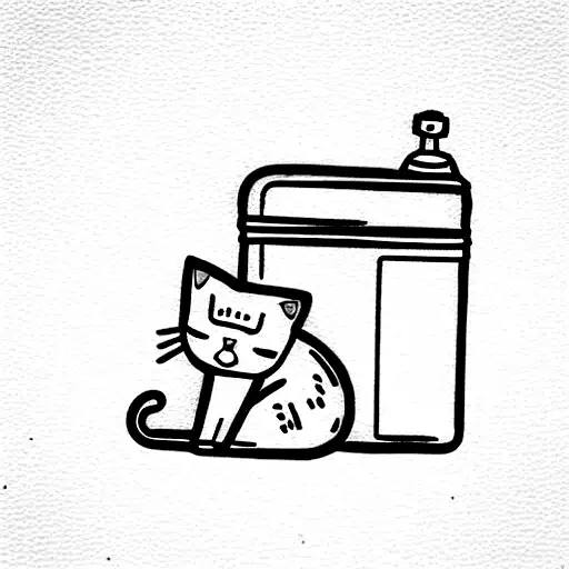 Cat With Juice Box
