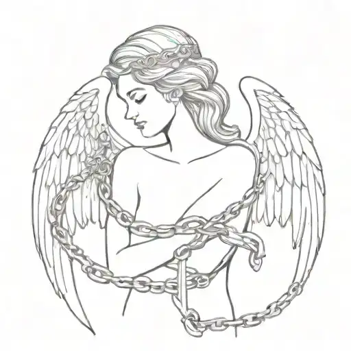 Angel In Chains Wrapped