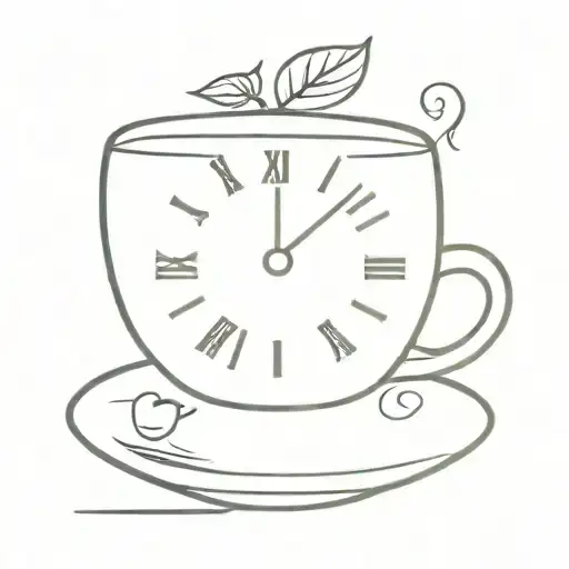 Digital Clock With A Teacup On Top Part