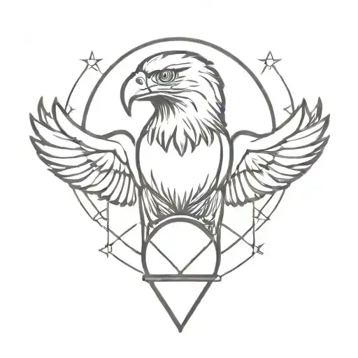 Eagle With Hourglass