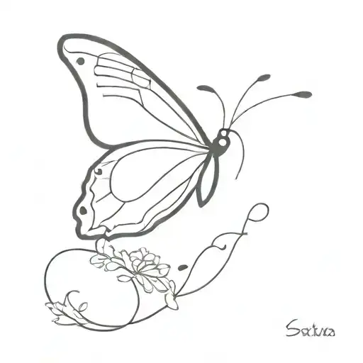 Simple Butterfly With Semicolon