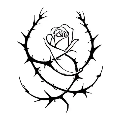 Rose Thorns Intertwined