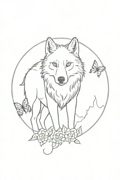 Wolf And Butterfly