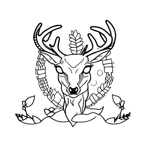 Deer Laying Down Full Body