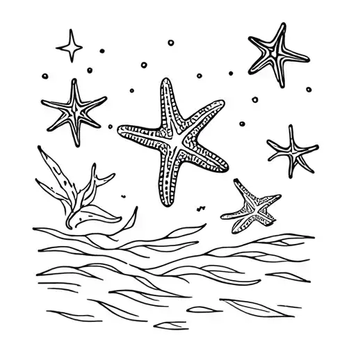 Sea Stars Winter Vanlife Nature Scene