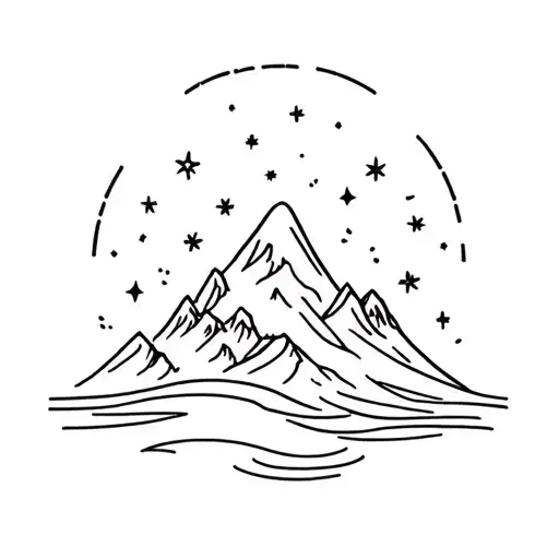 Mountain Hike Sea Wave Stars Winter Mood Vanlife Nature Simple