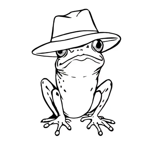 A Frog In A Hat