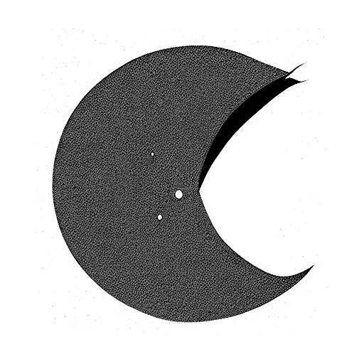 Half Moon With Small Details Like Craters