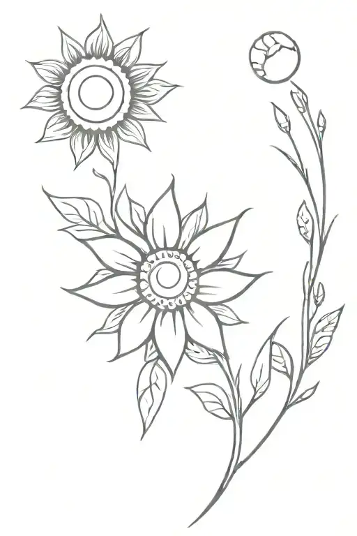 Moon Sun Flowers