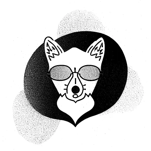 A Golden Fox Breast Wearing Old Man Glasses And A Vest