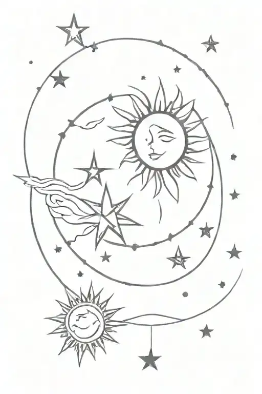 Moon Sun And Stars