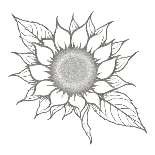 Sunflower Coming Out Of Broken Skull