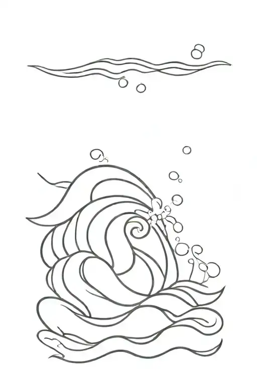 Underwater Waves Crashing In The Background