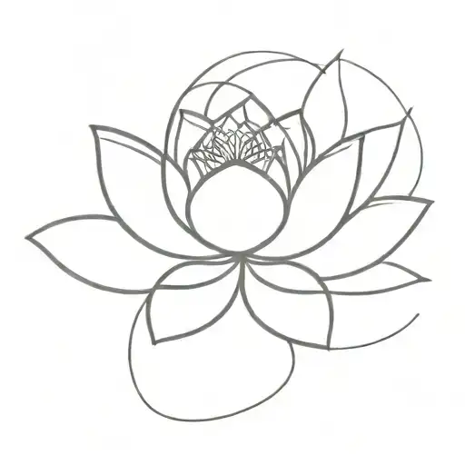 Minimalist Lotus Flower