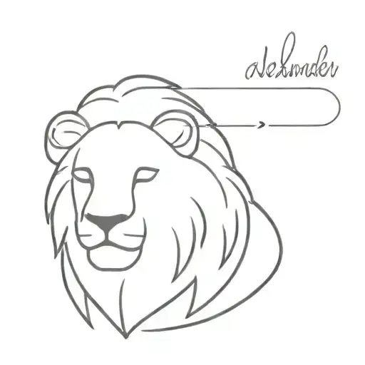 Text Alexander With Lion