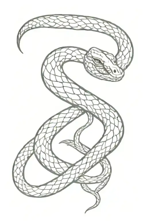 Ouroboros Snake Intertwined Written Eternal Return On The Snake Scales