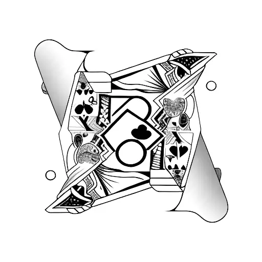 Playing Card Suits Forming A Diamond