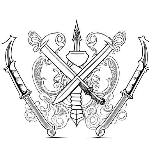 Sword With A B As The Handle Crest