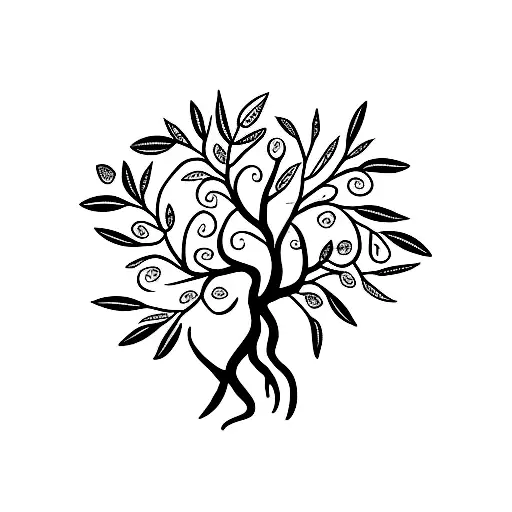 Olive Tree With Initials Ttdh