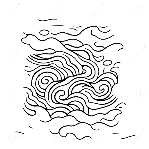 Ocean Wave With Marine Life