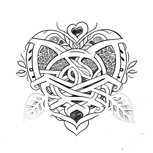 A Tattoo With The Themes Of Love Peace And Pain For The Place Of The Tatto Is Center Of The Chest
