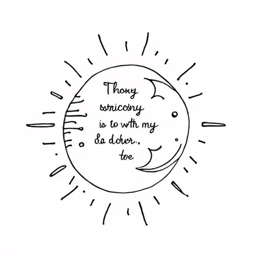 Inspirational Quote With Sun And Moon