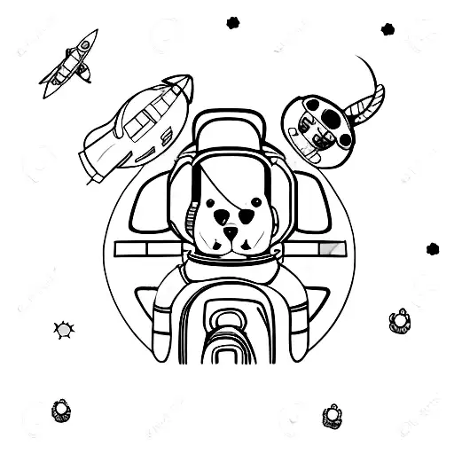 Three Dogs In Astronaut Suits
