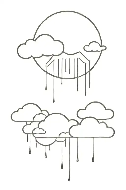 Sun Above A Cloud That Makes It Rain