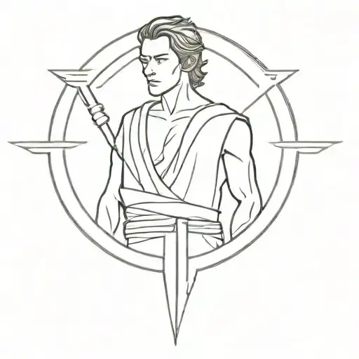 Jedi Logo On Male Chest