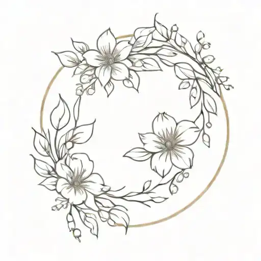 Birth Flowers Wreath