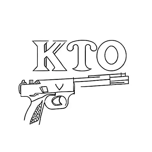 A Gun With The Word Kto On It