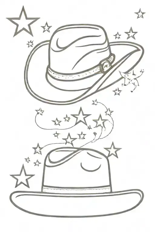 Cowboy Hat And Stars