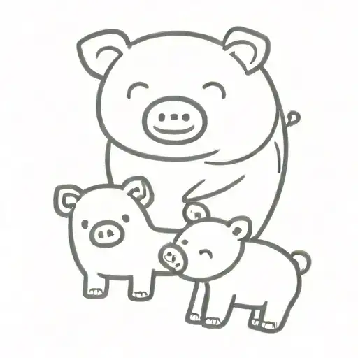 Cute Mix Pig And Bear