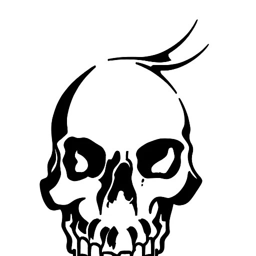Grim Reaper Tribal Skull