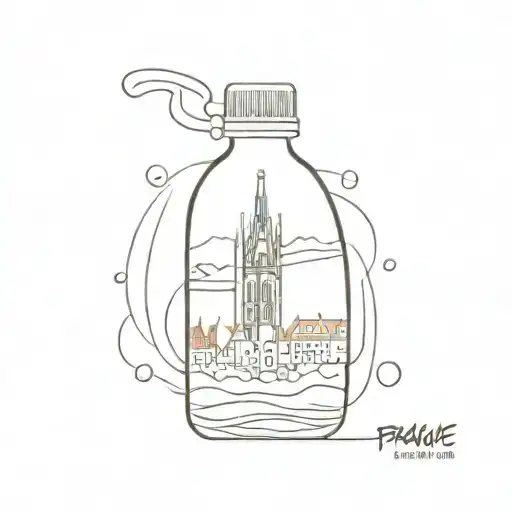 Prague In A Water Bottle