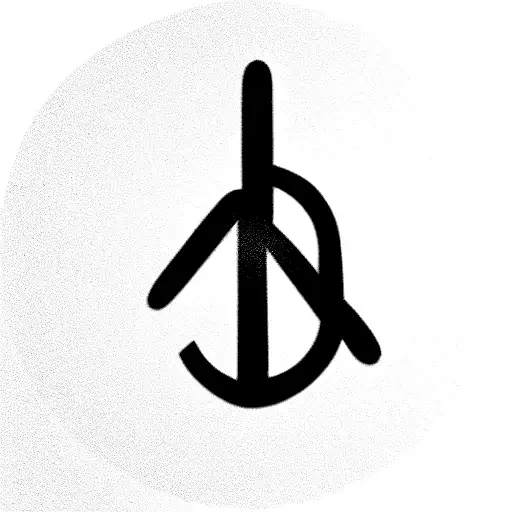 Peace Sign With A J Initial In One Finger And A T Initial In The Other