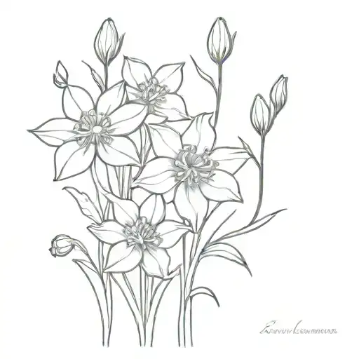 Daffodil And Cosmos Wrap Around Vine