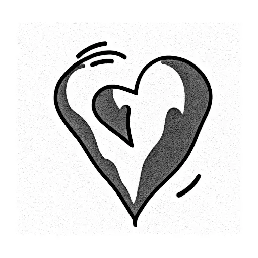 Broken Heart With Clouds