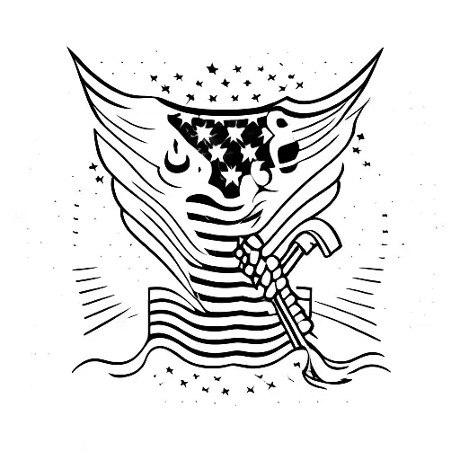 American Flag Guitar