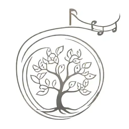 Tree Of Life And Musical Notes