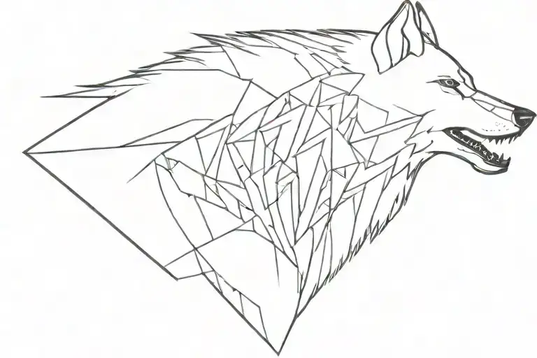 Head Of A Wolf Transforming Into Head Of A Bird