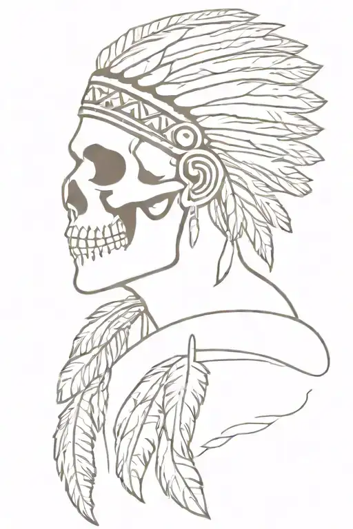 Skull Indian Headress