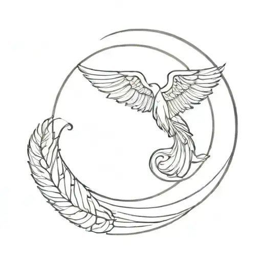 Half A Moon And Wings