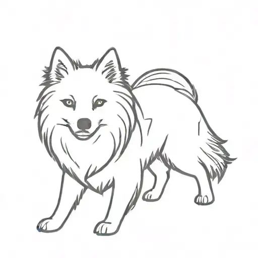 Red Spitz Dog
