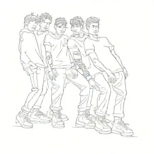 A Group Of Young Men Posing For A Picture