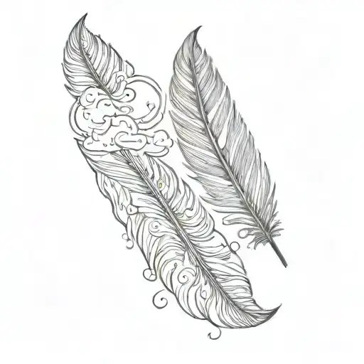 Cloud And Feather Interlinked Simple