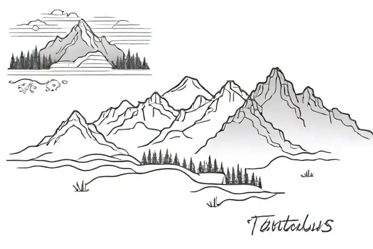 Tantalus Mountain Range Skyline Silhouette